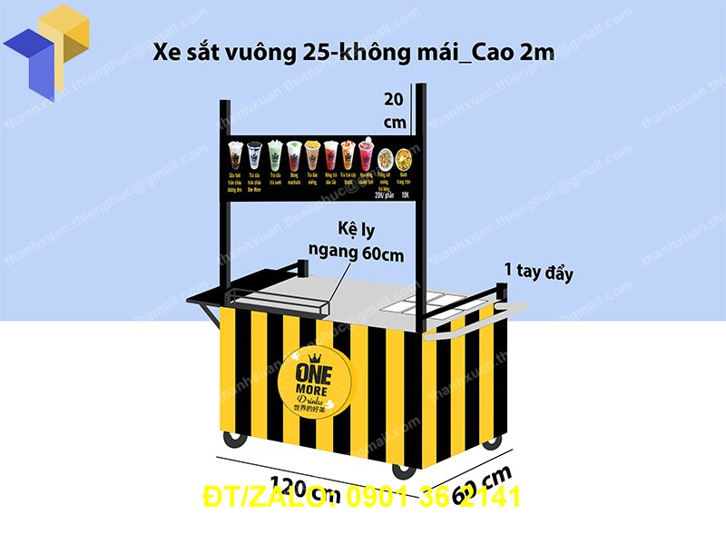 Xe bán trà sữa nhà làm