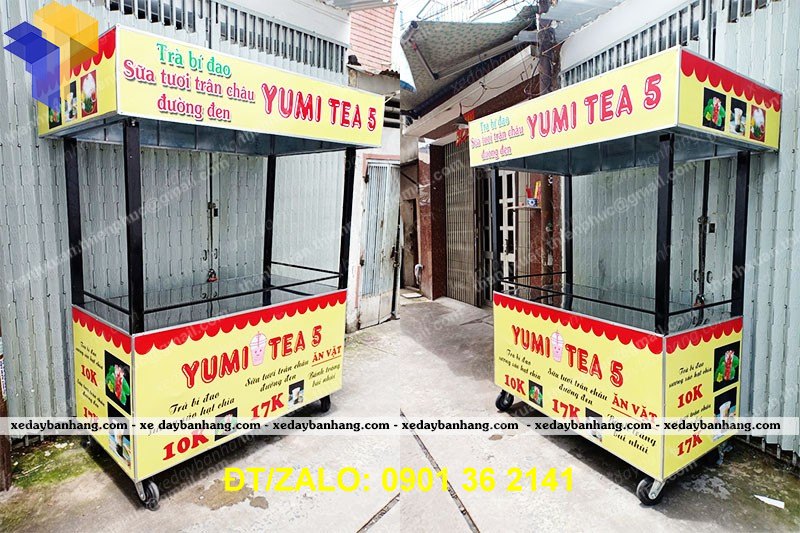 Xe bán trà bí đao hạt chia