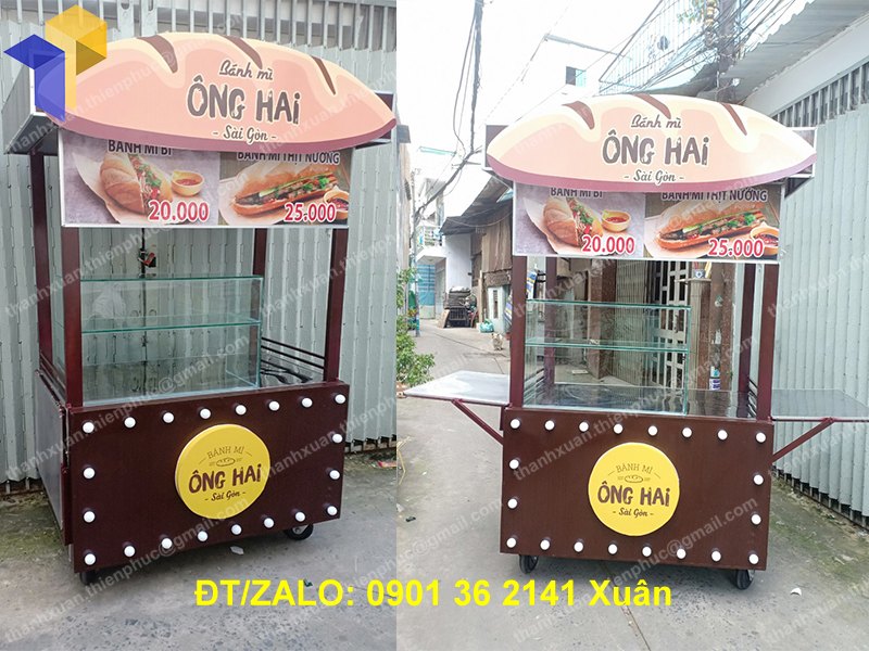 xe bán bánh mì đẹp