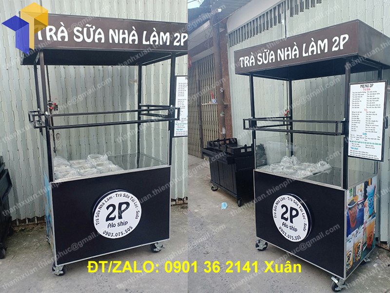 xe bán trà sữa đẹp giá bình dân