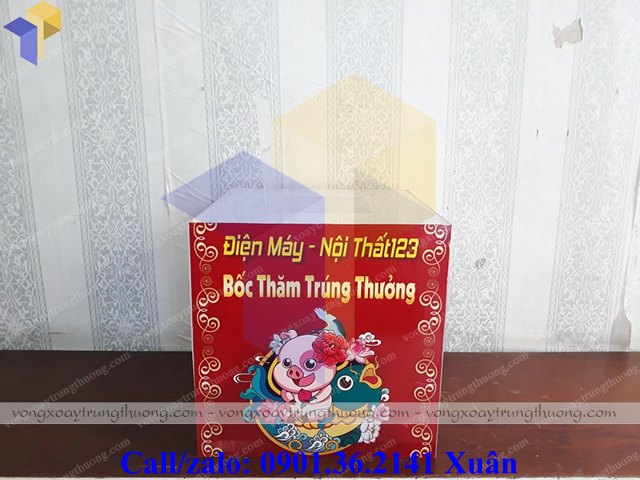 Hộp bốc thăm trúng thưởng bằng mica