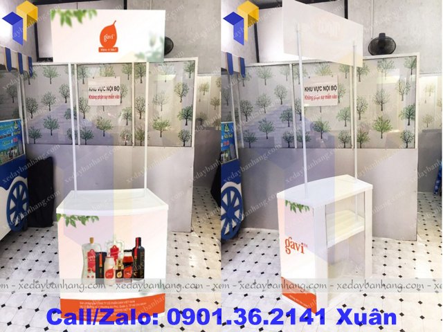 quầy booth bán hàng lưu động lắp ráp tiện lợi