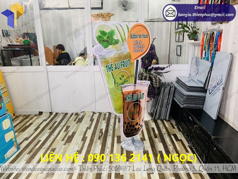 standee mô hình trà sữa