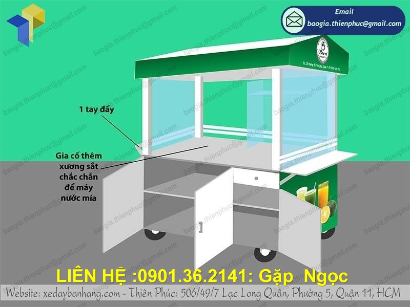 xe bán nước mía rẻ đẹp giá