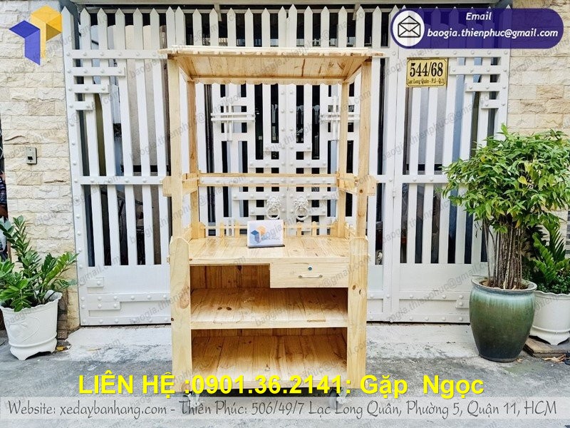 xe gỗ bán đồ ăn sáng giá rẻ tại tphcm