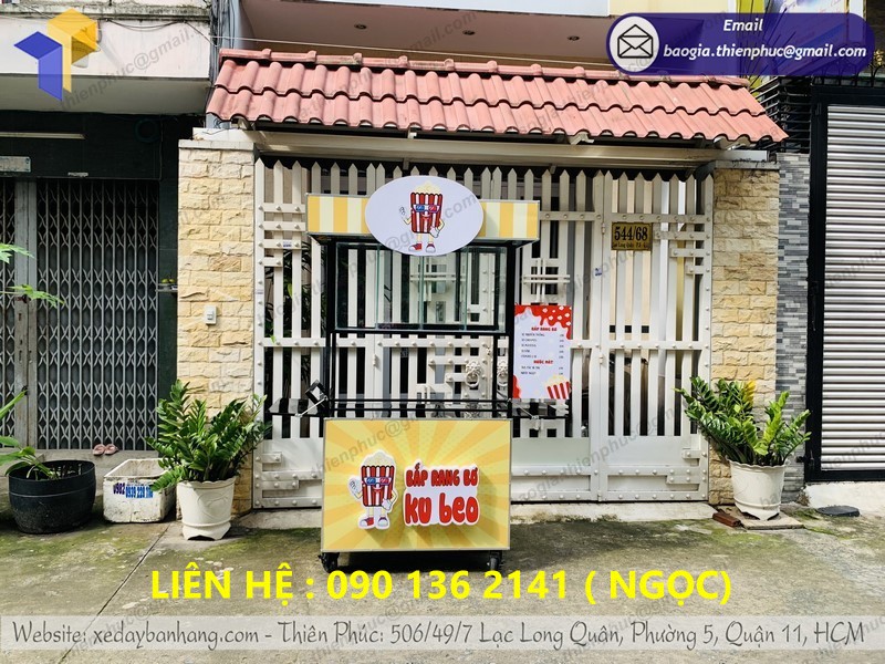 xe sắt băp rang bơ lưu động