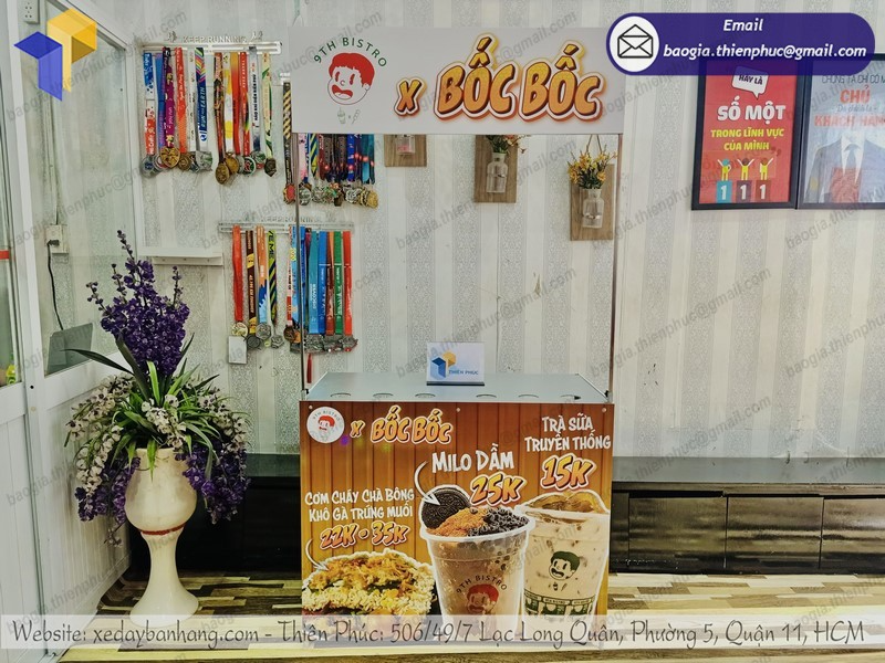 báo giá booth xếp bán thức ăn vỉa hè