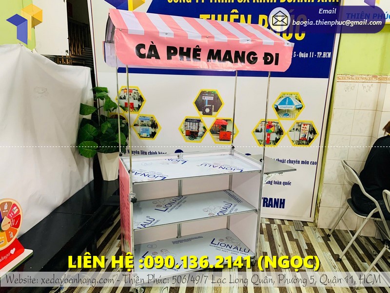 booth bán cà phê gấp gọn