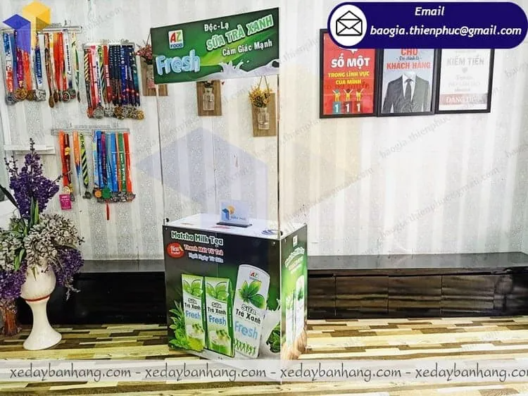 đặt mua booth quảng cáo bán hàng