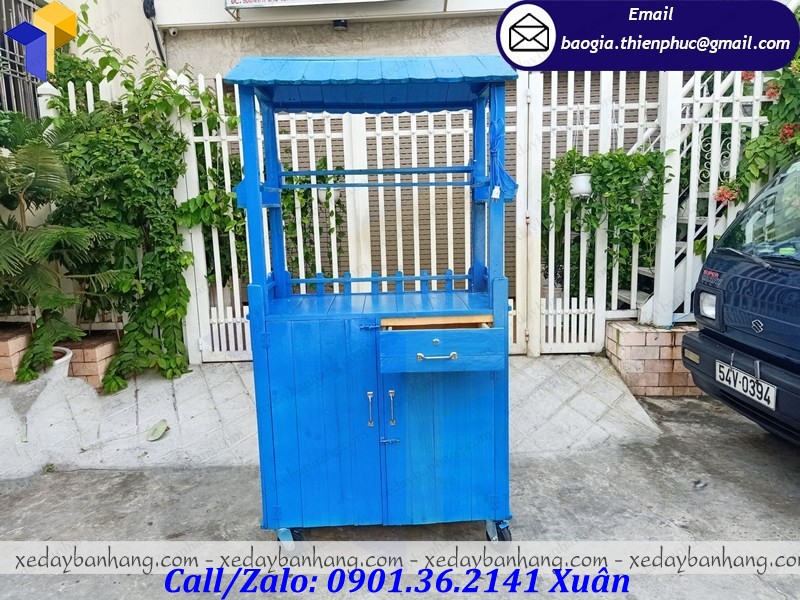 đóng xe gỗ bán trà vải