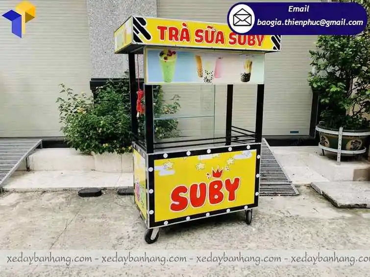 gia công tủ sắt bán trà sữa vỉa hè