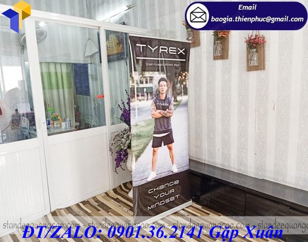giá treo poster nhôm cuốn
