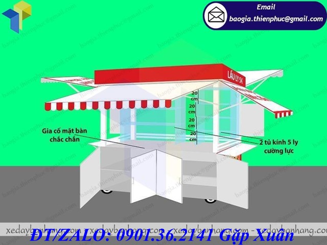 giá tủ bán lẩu ly