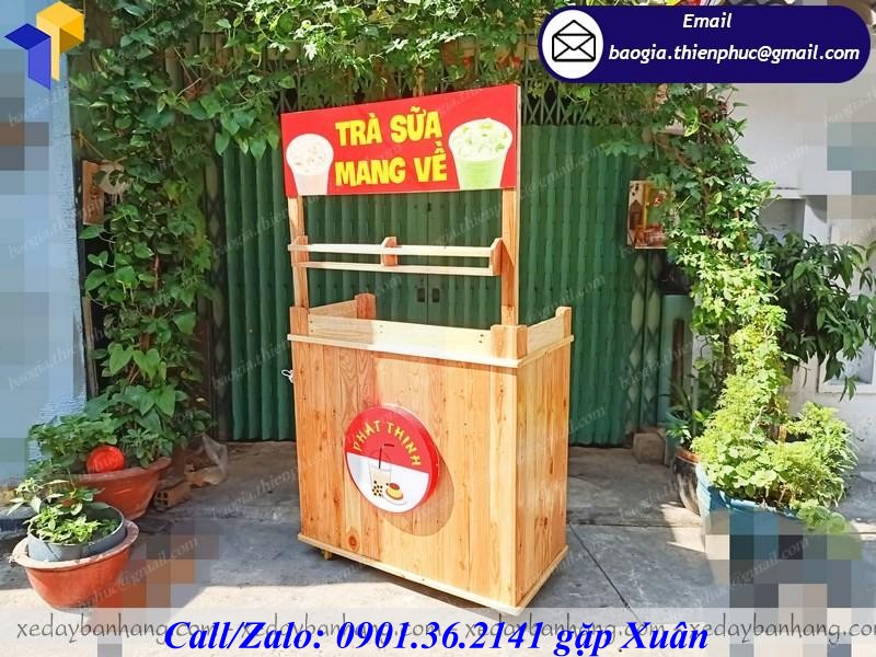 giá tủ gỗ bán trà sữa