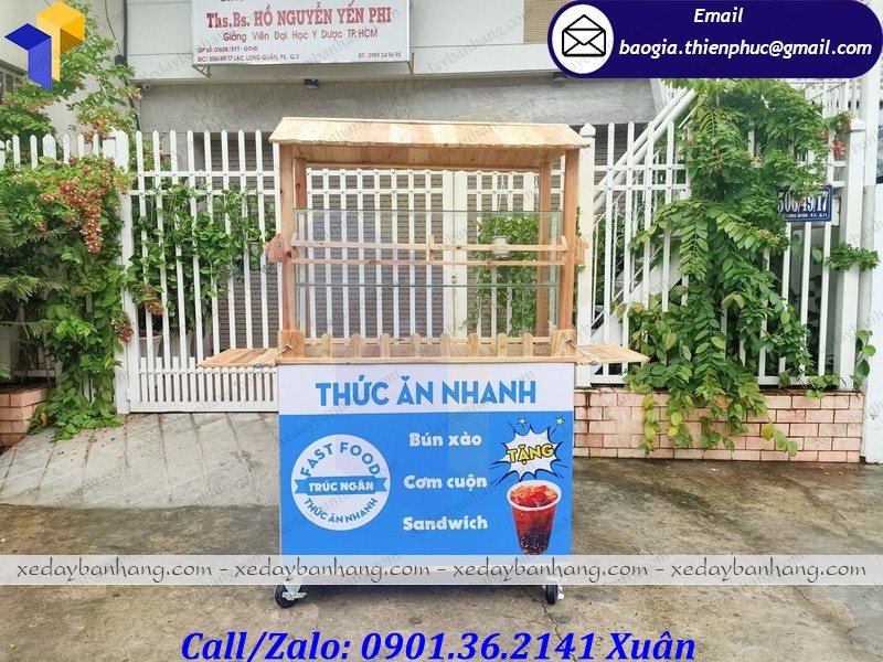 giá tủ gỗ bán thức ăn nhanh