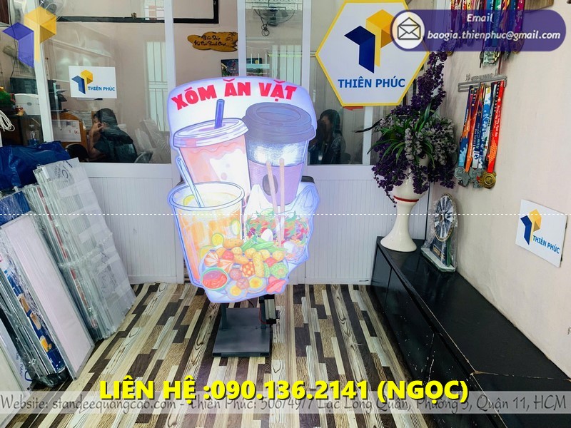 hộp đèn ly trà sữa