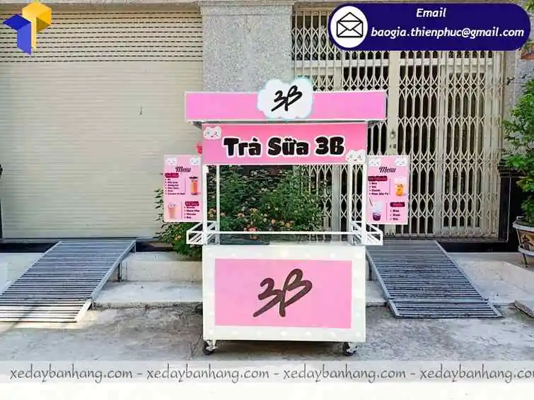 mẫu tủ bán trà sữa đường đen đẹp