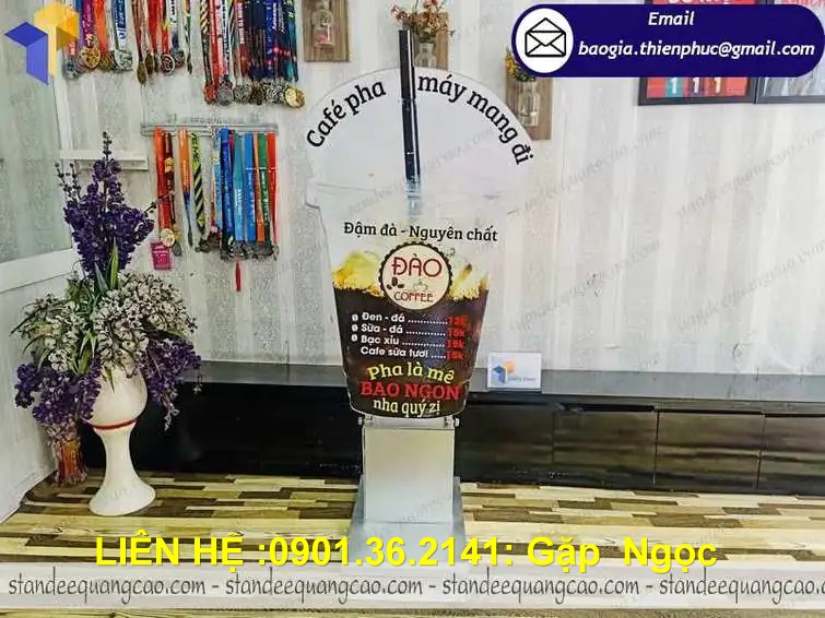 standee mô hình hộp đèn ly cafe hcm giá rẻ nhất