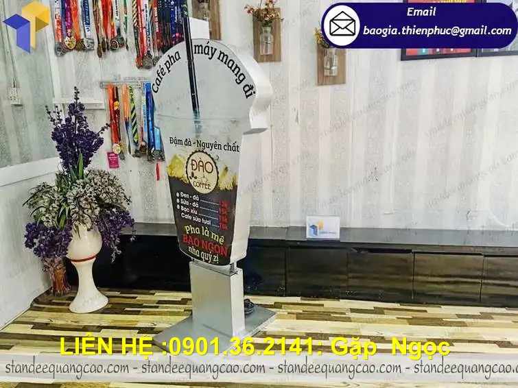 standee mô hình hộp đèn ly cafe hcm