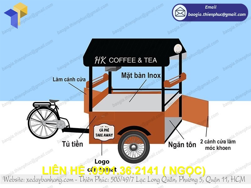 mua xe đạp bike bán cafe lưu động