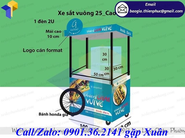 mua xe đẩy bán bánh mì