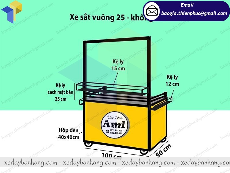 quầy bán trà sữa di động giá rẻ