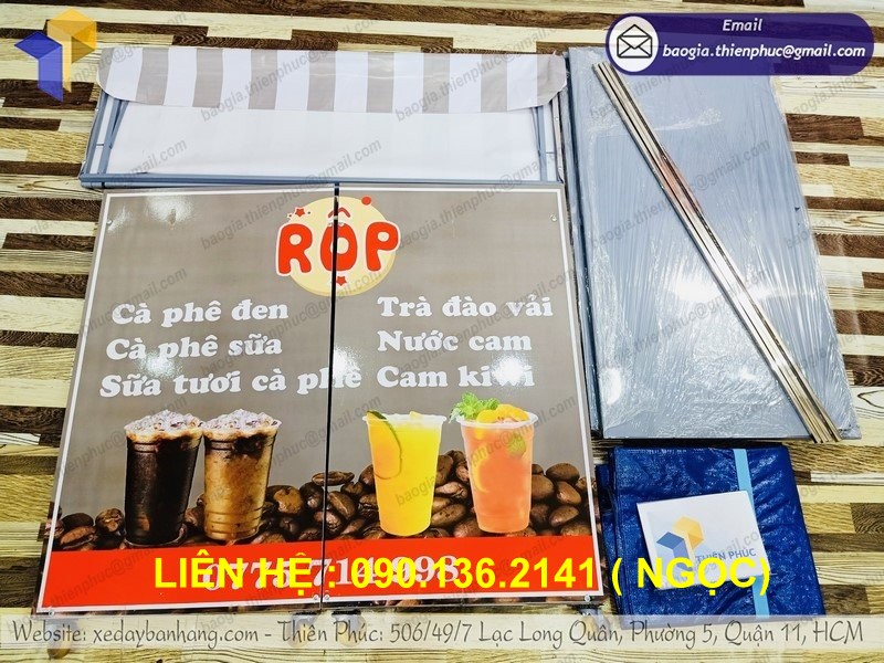 quầy kệ  gấp gọn bán cafe mang đi giá rẻ q11