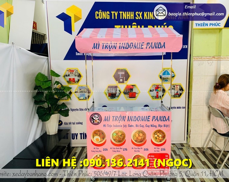 quầy mì trộn gấp gọn