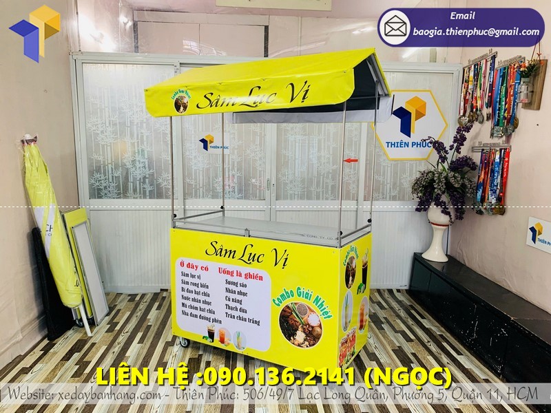 quầy nước sâm lạnh xếp gọn
