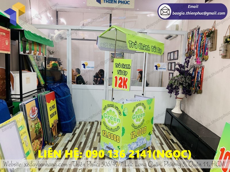 quầy trà chanh túi zip