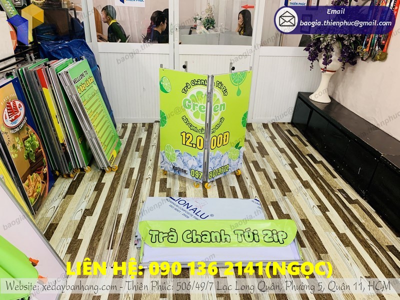 sampling xe trà chanh