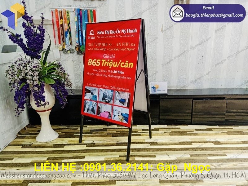 standee chữ a chân sắt chịu gió tphcm