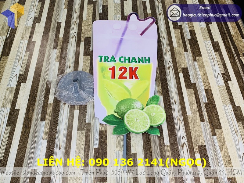 standee mô hình ly trà chanh giá rẻ