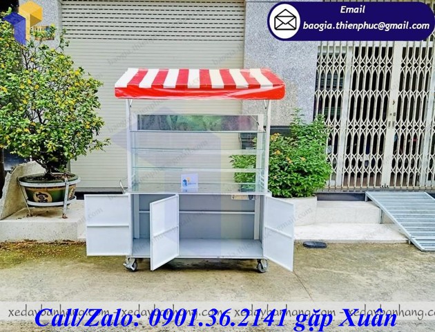 thiết kế tủ bán đồ ăn vặt