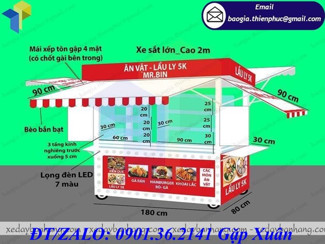 thiết kế tủ bán lẩu ly