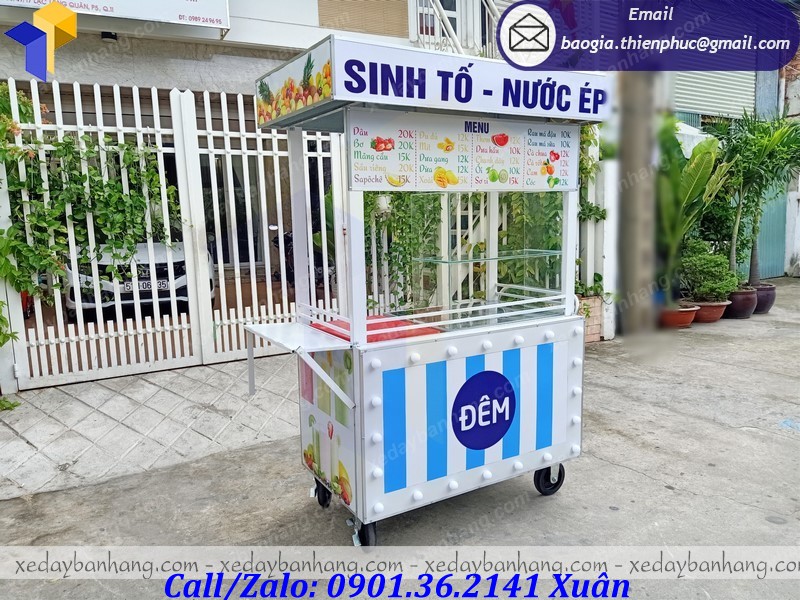 thiết kế tủ bán sinh tố nước ép