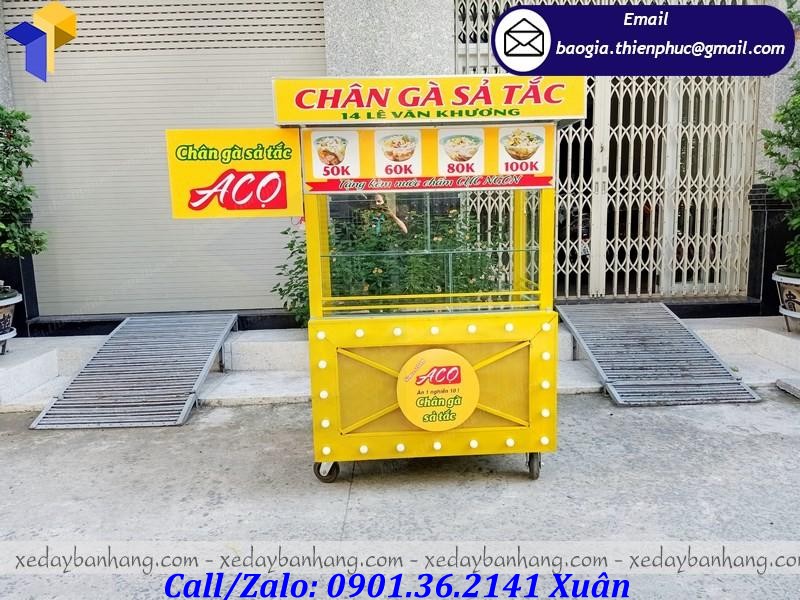 thiết kế xe bán chân gà sả tắc