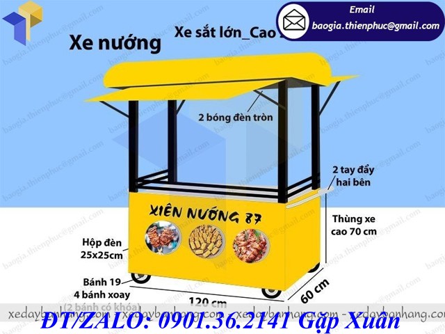 tủ bán xiên que nướng bao nhiêu