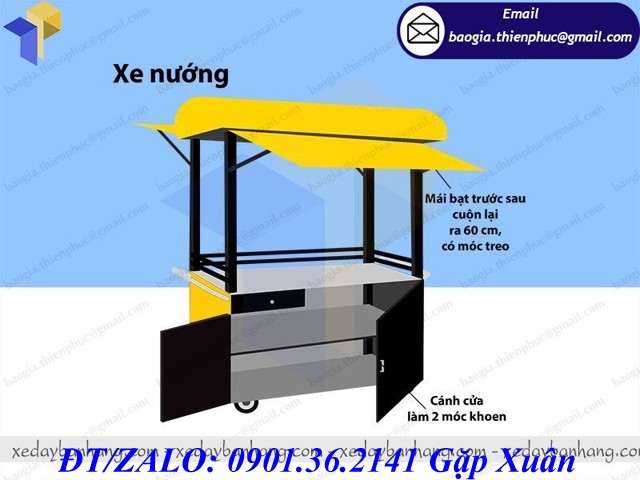 tủ bán xiên que nướng giá rẻ