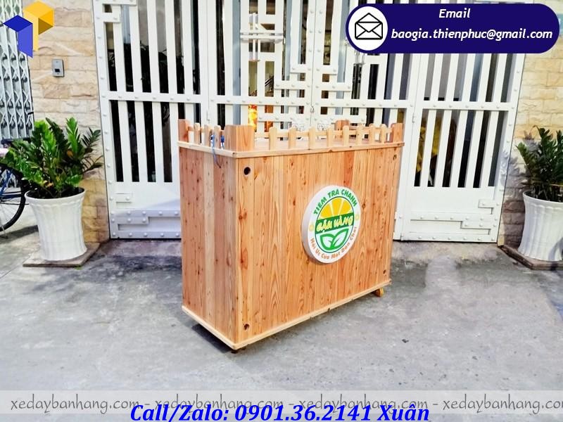 tủ gỗ bán trà chanh giá rẻ