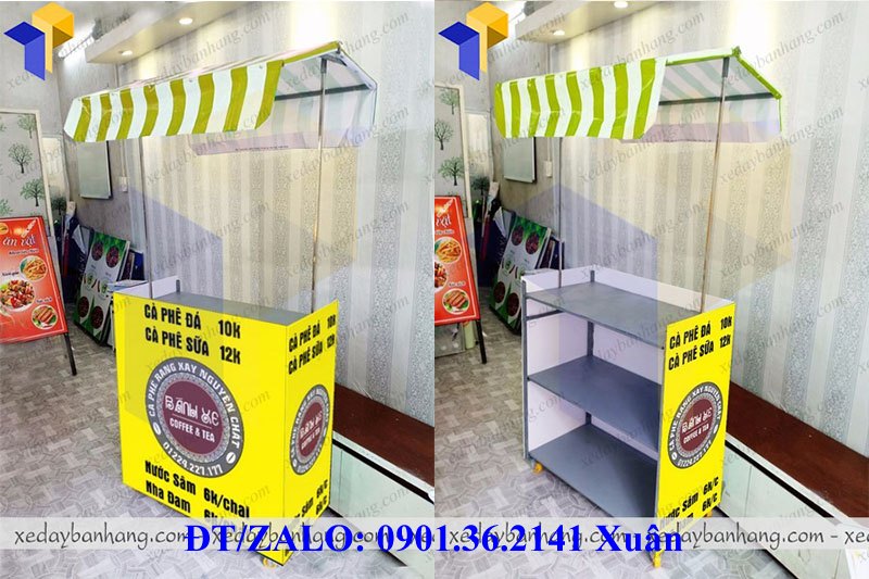 xe bán cà phê lắp lắp