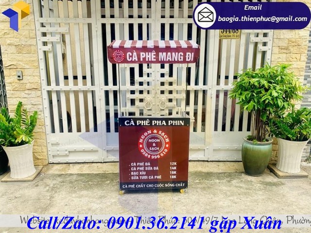 xe bán cafe tháo lắp