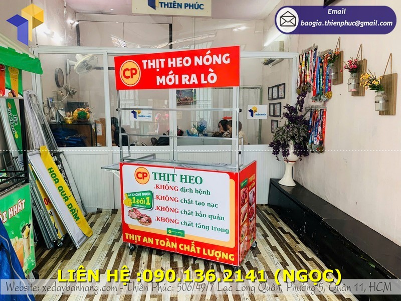 xe bán đồ ăn xếp gọn