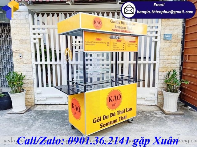 xe bán gỏi đu đủ thái lan