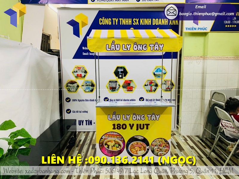xe bán lẩu ly  di động