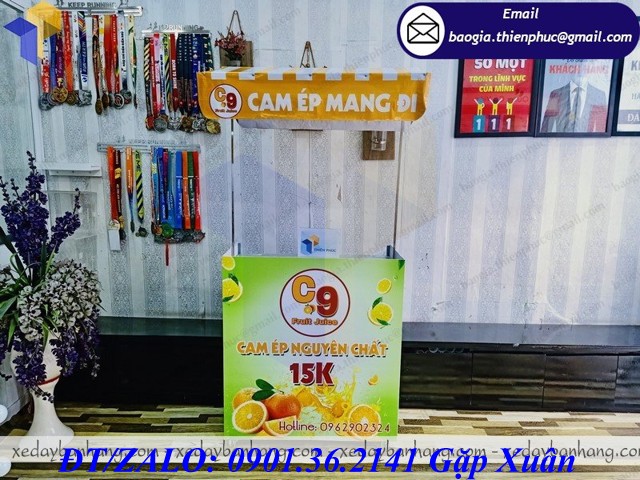xe bán nước cam mini