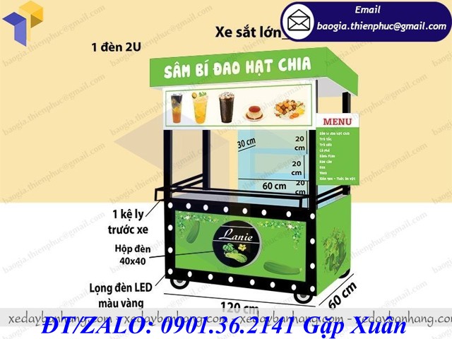 xe bán nước sâm bí đao