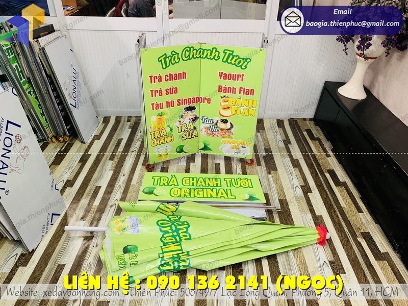 xe bán trà chanh lưu động rẻ