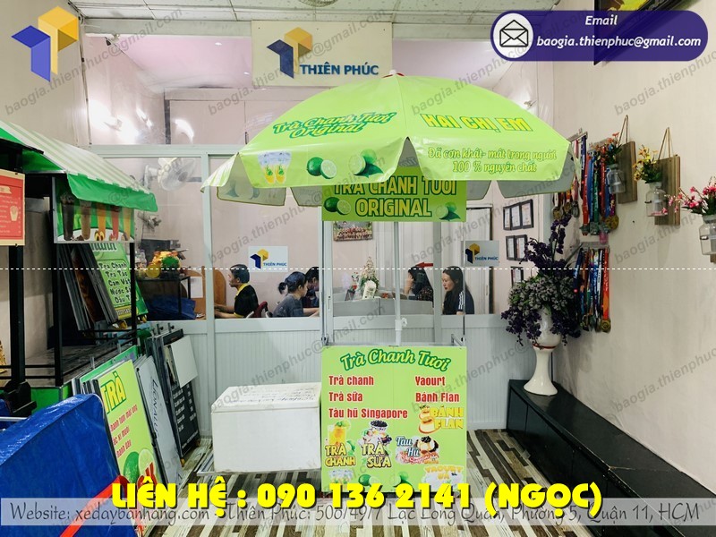 xe  trà chanh mang di gấp gọn