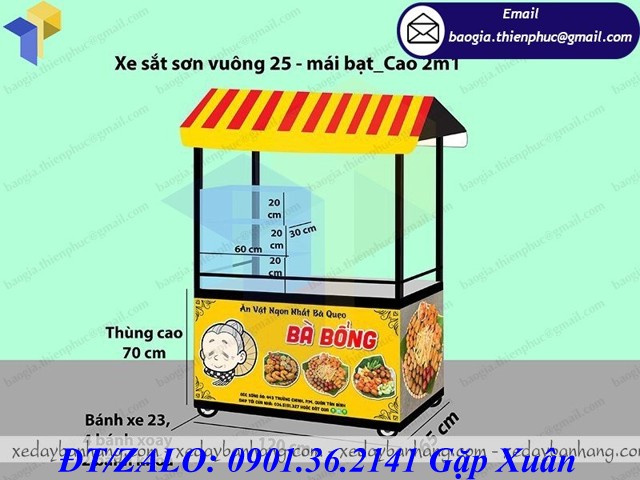 xe bán xiên que tự chọn giá rẻ